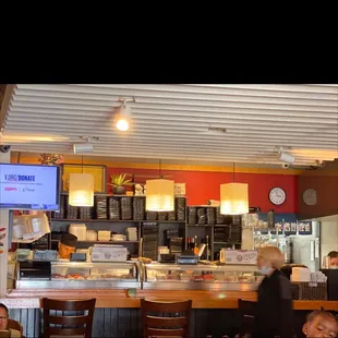 the interior of the restaurant