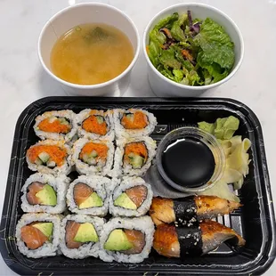 Roll Combo Special with eel nigiri