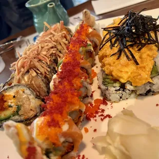 sashimi, sushi, sushi and sashimi, food