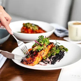 grilled fish, food