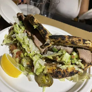 Wutttt?! Tri-tip sandwich pizza! Yum!