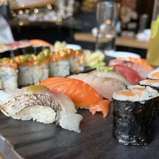sushi and sashimi, sushi, sashimi, food