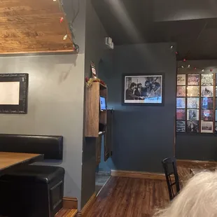 Part of back booth &amp; part of albums wall