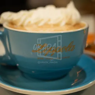 Caramel Latte w/oat milk and whipped cream