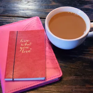 Enjoying my bottomless cup of coffee.