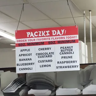 13 Flavors of Paczki's...3 are New!  Monday 2/12/2024