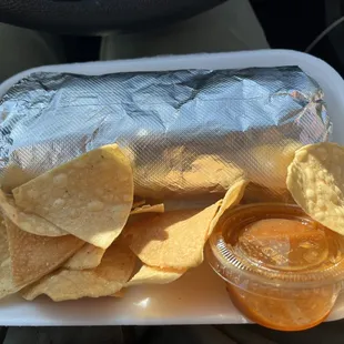 The chorizo Breakfast Burrito