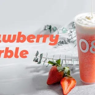  strawberries and a drink