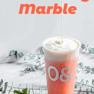  a strawberries and a strawberry shake