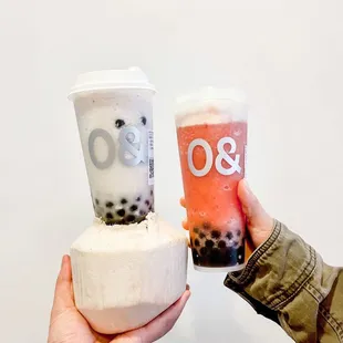 coconut zero &amp; strawberry marble