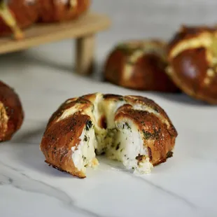 Our new Hanabi garlic bread has arrived!  A brioche bread with a cream cheese and parmesan cheese garlic sauce, and garlic butter!