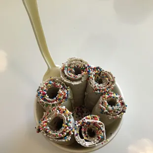Oreo with rainbow sprinkles