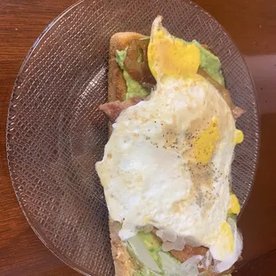 Avocado Toast with bacon and egg