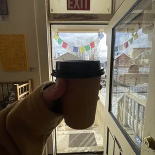 Front door and my chai!