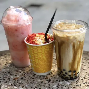 two drinks on a table