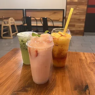 pink lychee, mango nada &amp; cucumber limeade