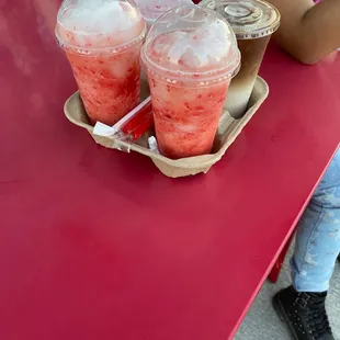 Strawberry lychee &amp; coffee horchata