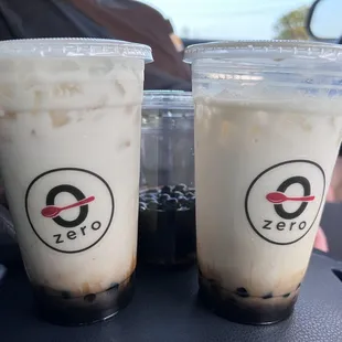 Tiger sugar milk with very little hard boba