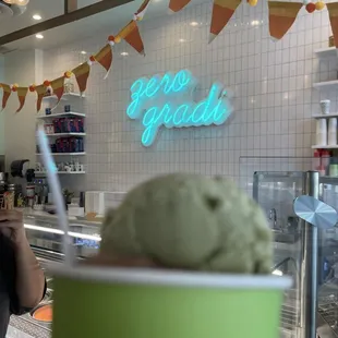 Ferrero roche and pistachio gelato