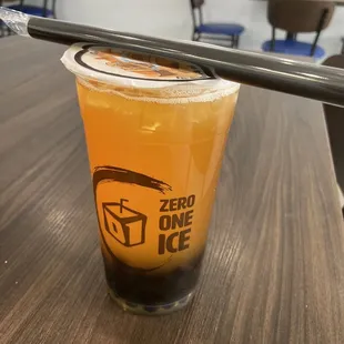 Pineapple tea with boba