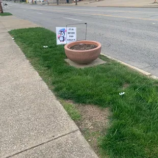 outside