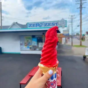 Cherry dipped cone