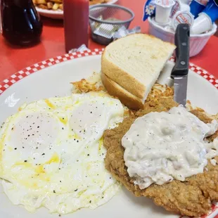 Country Fried Steak &amp; Eggs