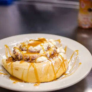 a plate of dessert