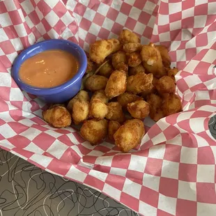 Cheese curds of course! Fantastic!