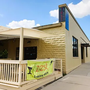 the front of the restaurant