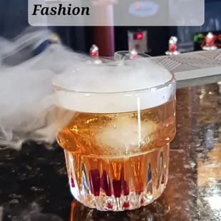 smoke coming out of a beer glass