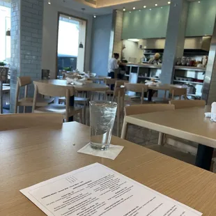 Dining area facing kitchen