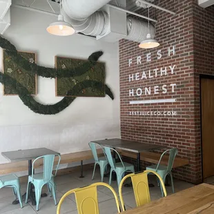 Really cute indoor seating!