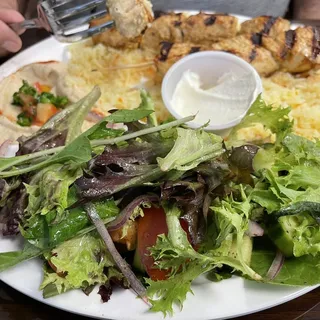 13. Chicken Kabobs Plate