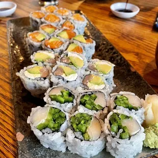 sashimi, sushi, sushi and sashimi, food