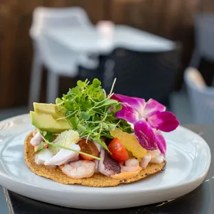 a plate of food on a table