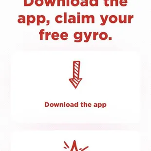 FREE gyro!!! Heck yes! I'm gonna have all my kids download it so we get lots of FREE gyros! One of the many perks of having a lot of kids!