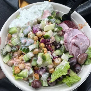 Vegetarian bowl So many toppings you can&apos;t even see them all