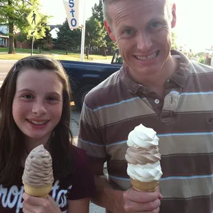 Happiness = soft serve choc or swirl