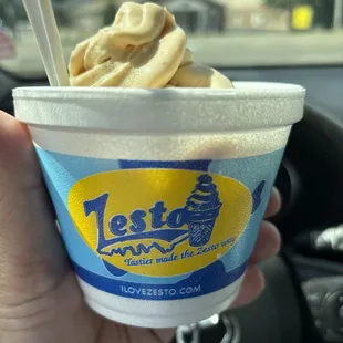 Peanut butter frozen yogurt...best thing on the menu