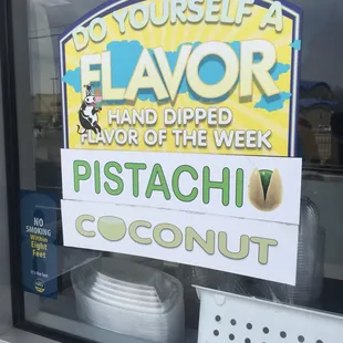 Homemade hand-dipped at Zesto. They have a standard menu in addition to rotating flavors of the week.