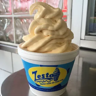 Large pineapple frozen yogurt.