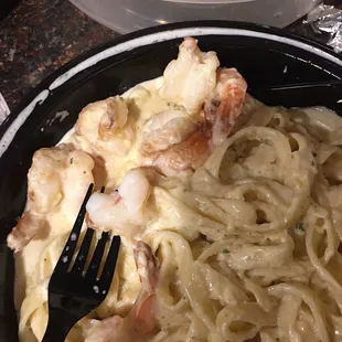 This is all the shrimp in the pasta