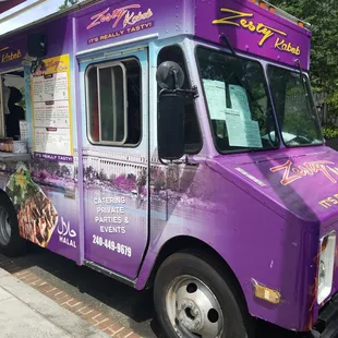a purple food truck
