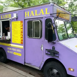 a purple food truck
