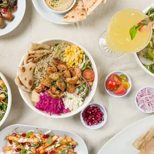  a variety of greek dishes