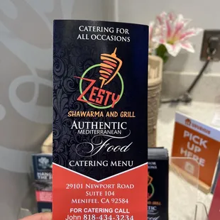 the menu