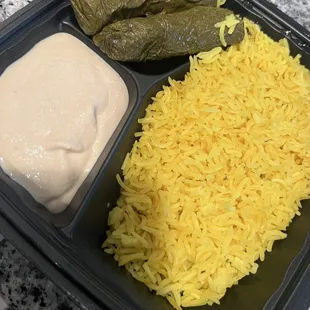 Rice , hummus and yalanchi $24