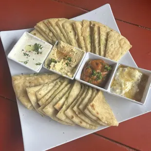Black Truffle Hummus and Pita Bread