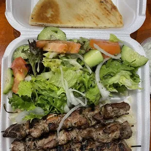 Pork Shish Kabob Plate